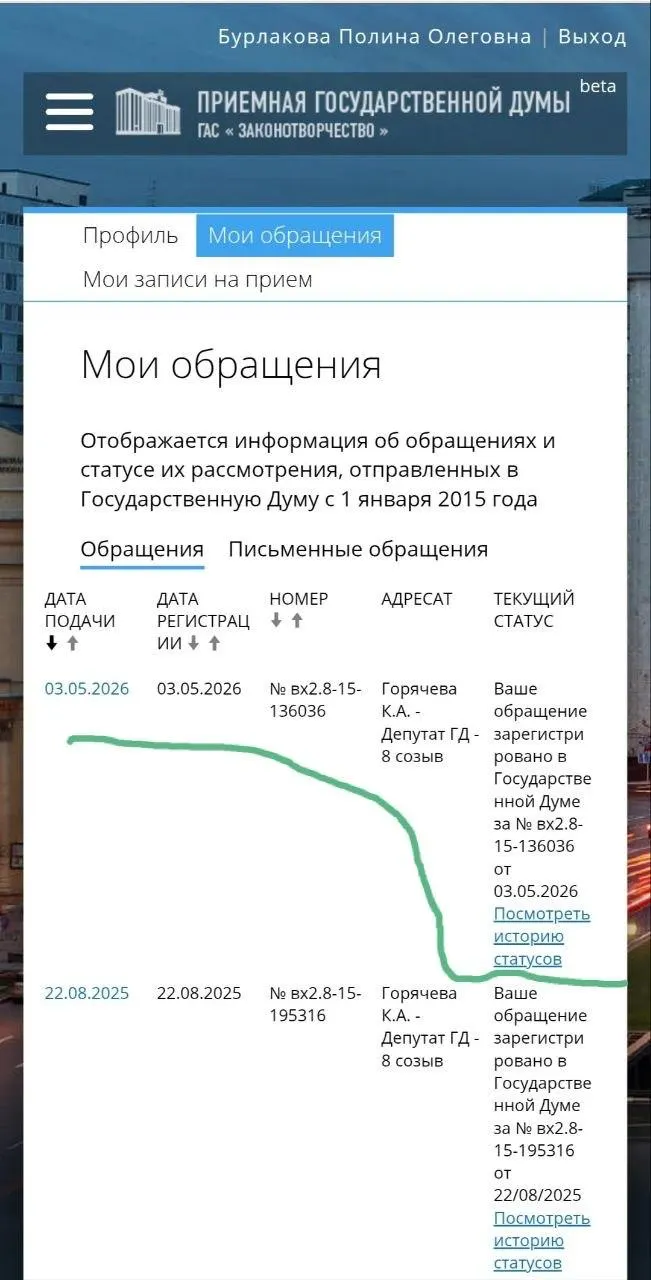 Юристка и волонтёрка направила депутатке обращение с требованием ускорить подготовку мер — от охранных ордеров до ответственности полиции. Петиция собрала 100 тысяч подписей и получила рекомендации экспертной группы.