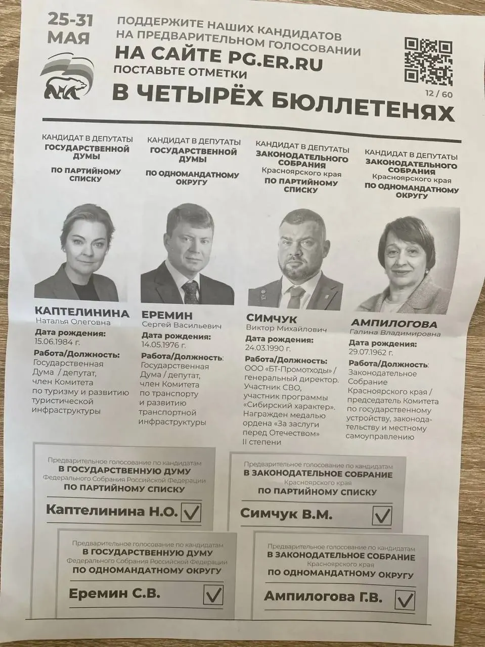 Администрация Назаровского округа рассылала коммерческим предприятиям указания участвовать в праймериз «ЕР» и сдавать ежедневные отчёты. В рассылках называют конкретных кандидатов, в том числе бизнесмена, которого связывают с ЧВК «Вагнер». Похожие практики фиксируют и в других регионах.