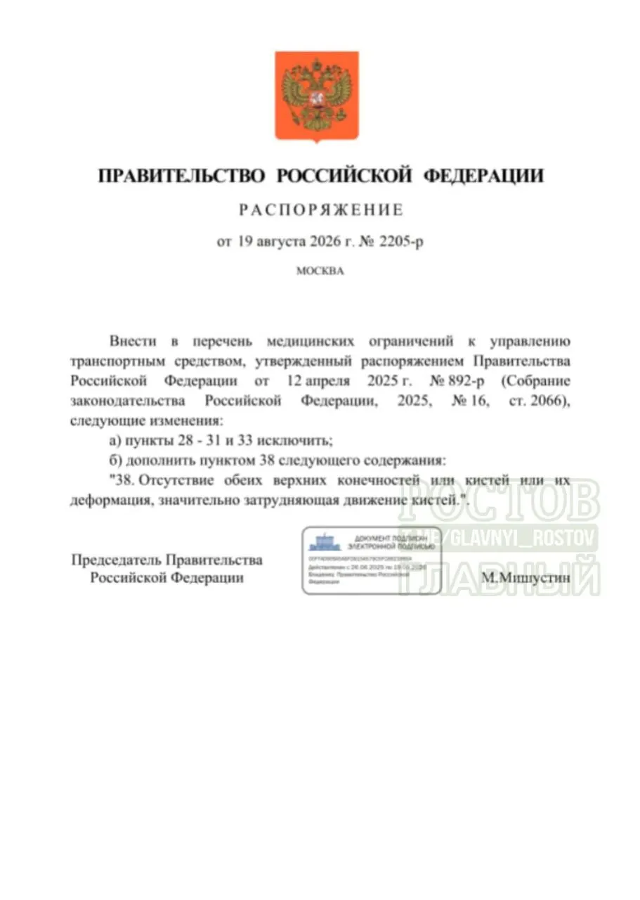 Минздрав сообщил о разрешении безопасно водить транспорт людям с инвалидностью благодаря современным системам управления; удалены некоторые противопоказания.